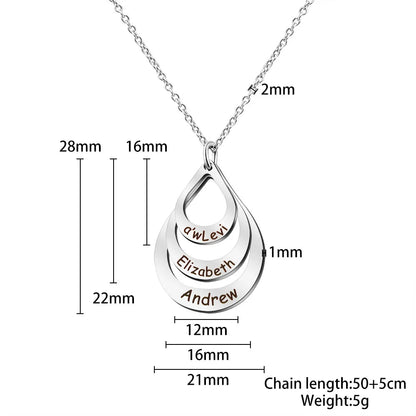 WATER DROP PENDANT NECKLACE - ROSOKI