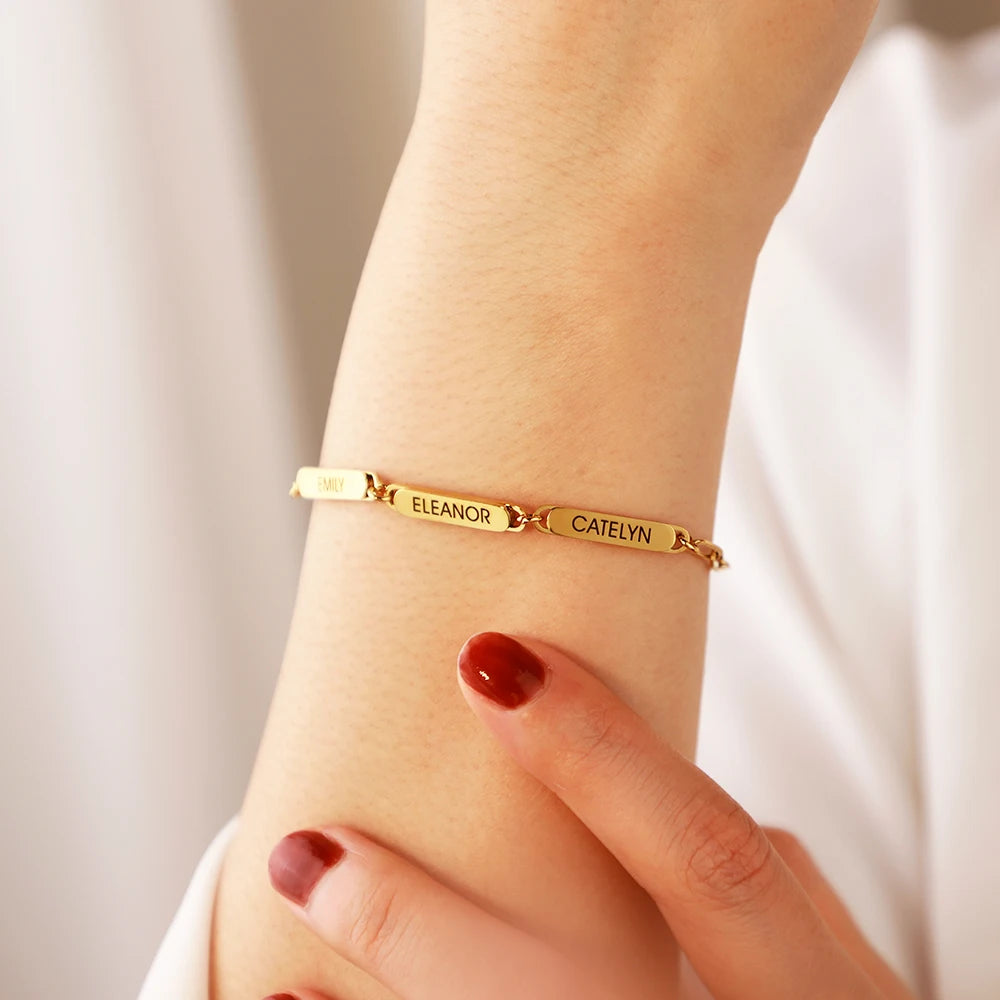 Paper clip name bracelet - Rosoki