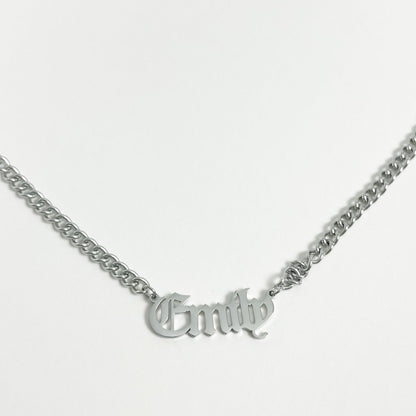 SILVER PERSONALISED BOLD CHAIN NAME NECKLACE