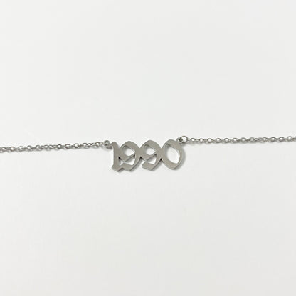 SILVER ORIGINAL BIRTH YEAR NECKLACE