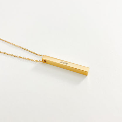 PERSONALISED ENGRAVABLE BAR NAME NECKLACE