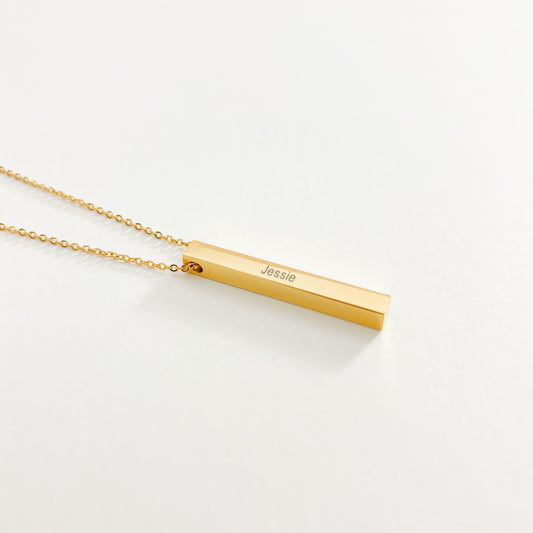 PERSONALISED ENGRAVABLE BAR NAME NECKLACE