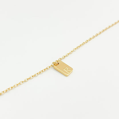 PERSONALISED SQUARE INITIAL NECKLACE